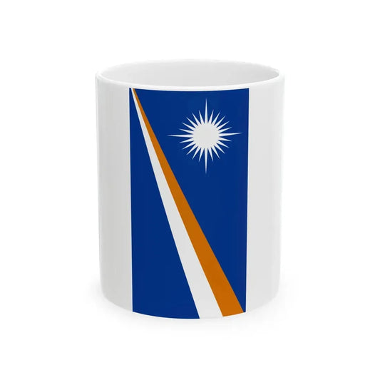Flag of the Marshall Islands vertical (Marshall Islands) White Coffee Mug 11oz - Go Mug Yourself