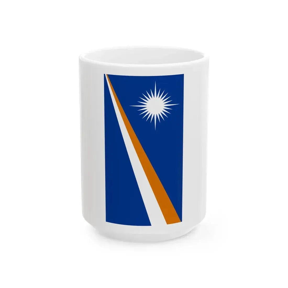 Flag of the Marshall Islands vertical (Marshall Islands) White Coffee Mug 15oz - Go Mug Yourself