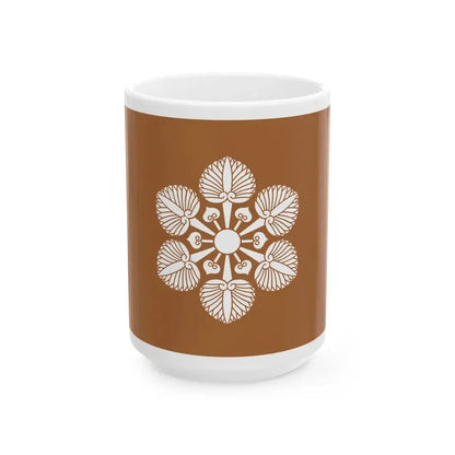 Flag of the Matsudaira Lords of Fukui in Echizen Province B (Japan) White Coffee Mug 15oz - Go Mug Yourself