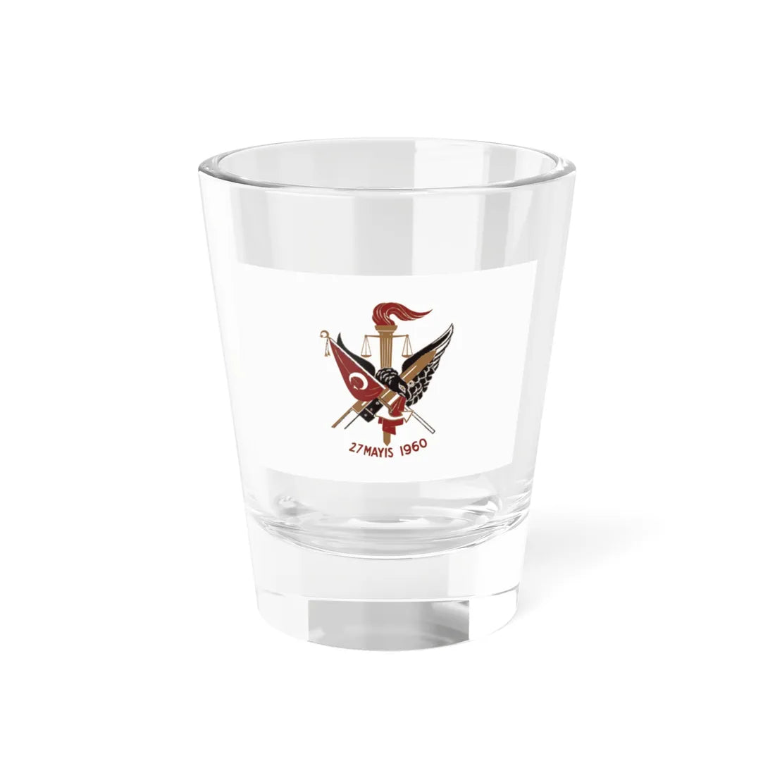 Flag of the MBK (Turkey) Shot Glass 1.5oz 1.5oz - Go Mug Yourself