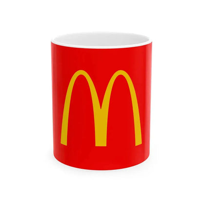 Flag of the McDonalds Corporation (United States) White Coffee Mug 11oz - Go Mug Yourself