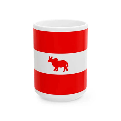 Flag of the Menabe Kingdom (Madagascar) White Coffee Mug 15oz - Go Mug Yourself