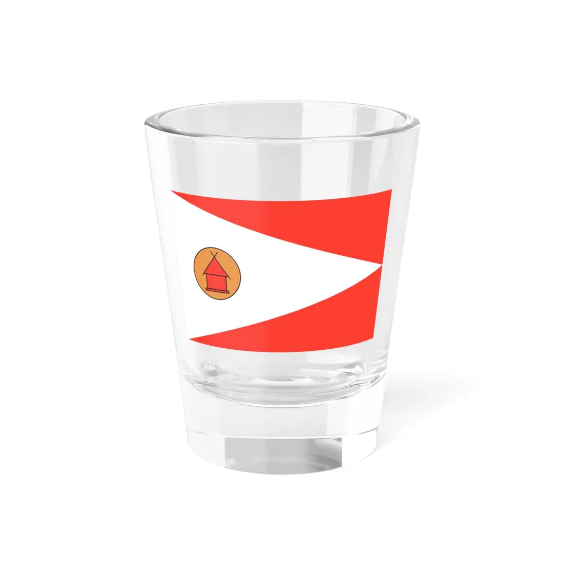 Flag of the Merina people (Madagascar) Shot Glass 1.5oz 1.5oz - Go Mug Yourself