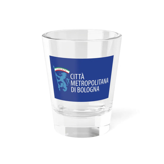Flag of the Metropolitan city of Bologna (Italy) Shot Glass 1.5oz 1.5oz - Go Mug Yourself