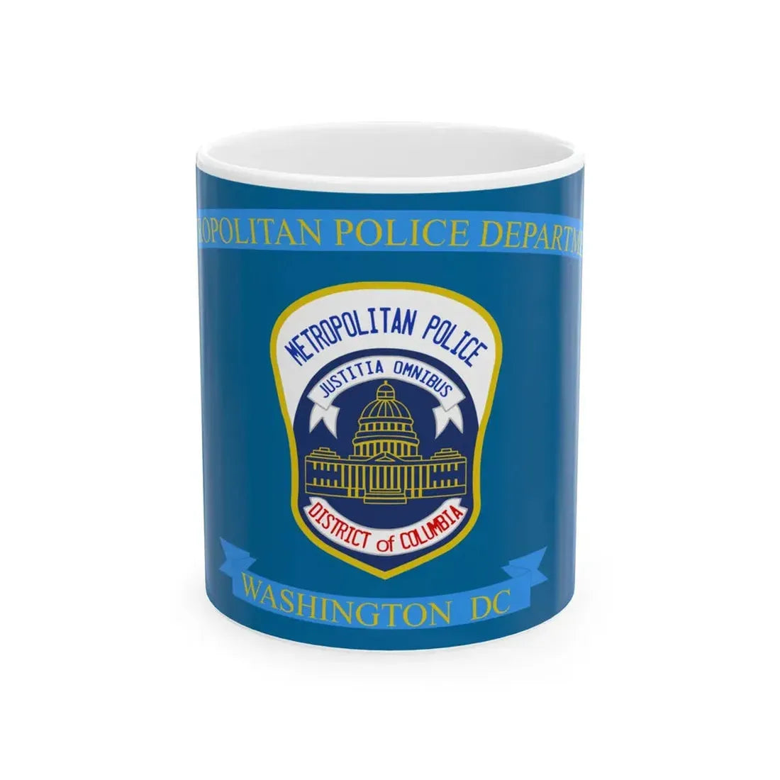 Flag of the Metropolitan Police Department of the District of Columbia (United States) White Coffee Mug 11oz - Go Mug Yourself