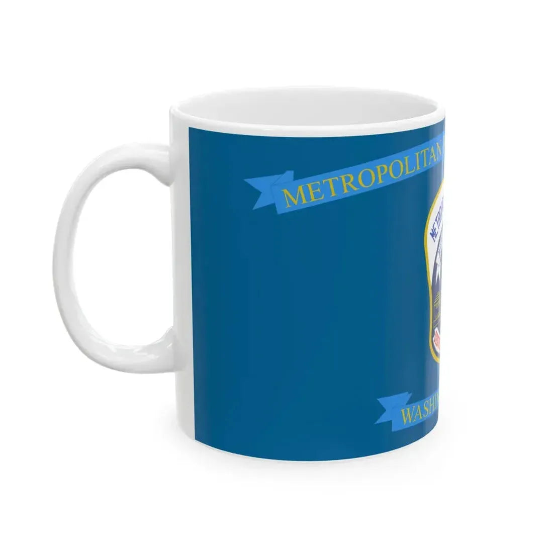 Flag of the Metropolitan Police Department of the District of Columbia (United States) White Coffee Mug - Go Mug Yourself