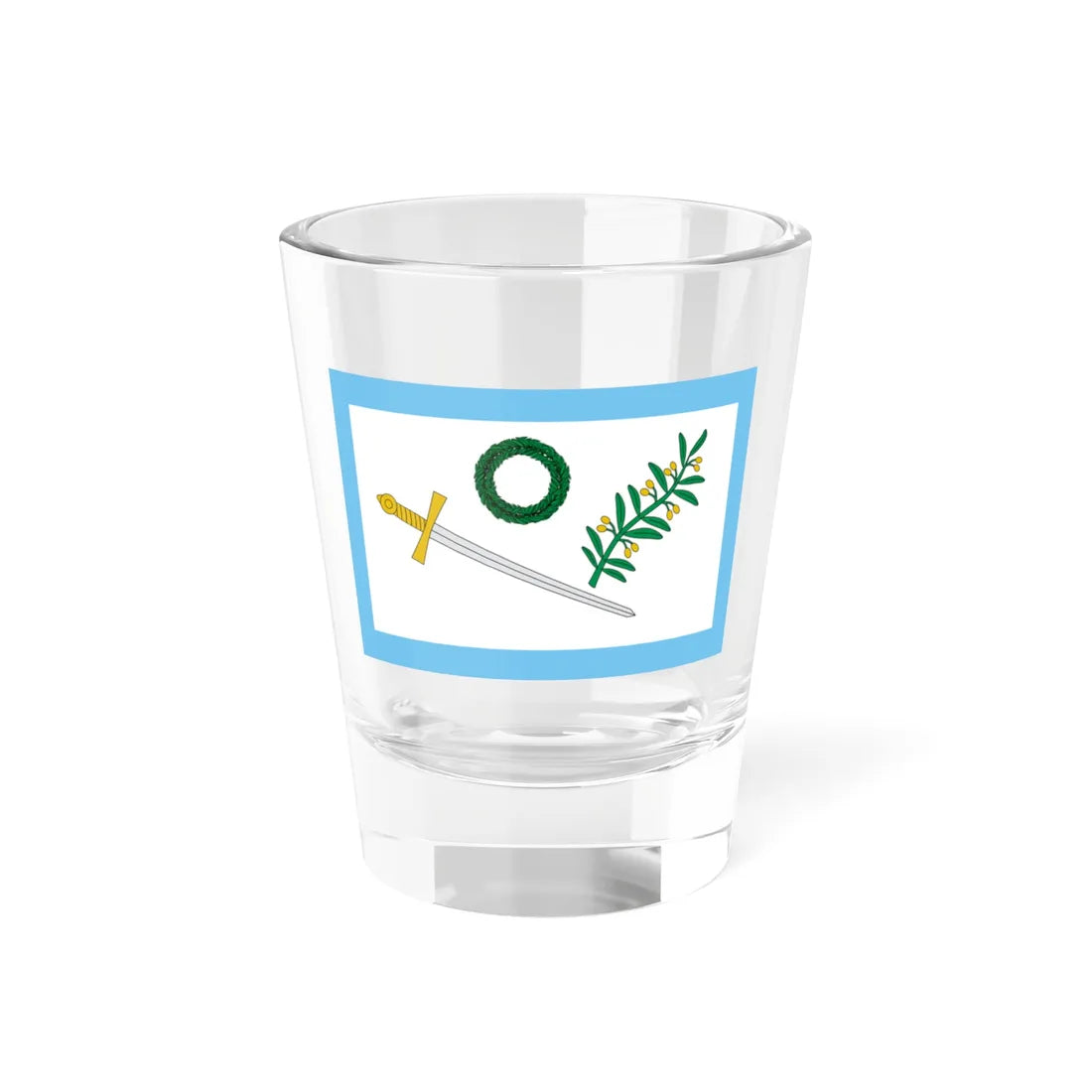 Flag of the Mexican Insurgents parliament variant (Mexico) Shot Glass 1.5oz 1.5oz - Go Mug Yourself