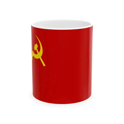 Flag of the Militarized Communist Party of Peru (Peru) White Coffee Mug 11oz - Go Mug Yourself