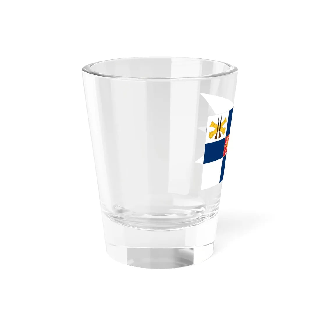 Flag of the Minister of Defence Finland (Finland) Shot Glass 1.5oz - Go Mug Yourself
