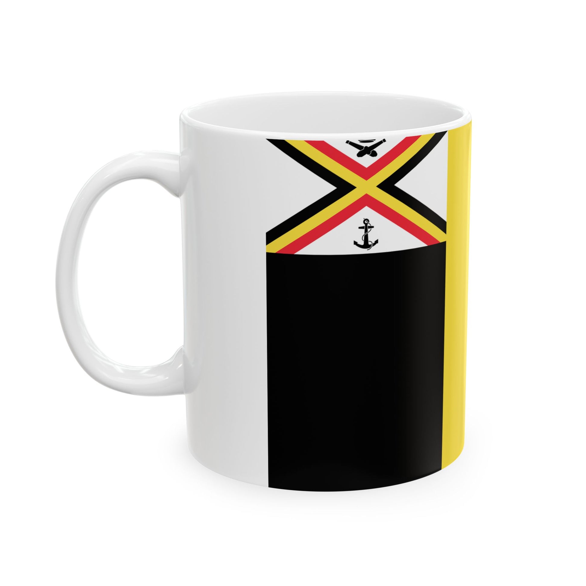 Flag of the Minister of Defence of Belgium 1959-1973 (Belgium) White Coffee Mug-Go Mug Yourself