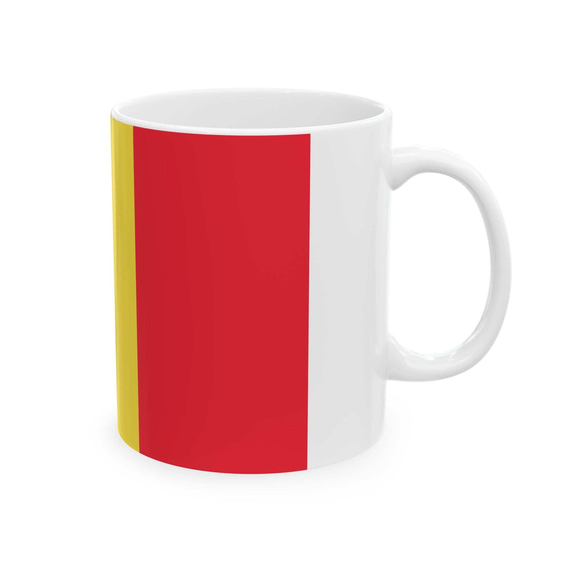 Flag of the Minister of Defence of Belgium 1959-1973 (Belgium) White Coffee Mug-Go Mug Yourself