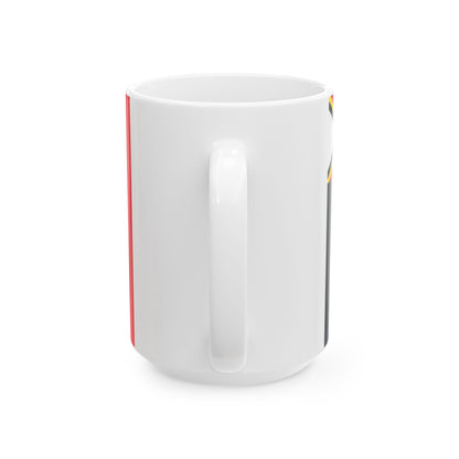 Flag of the Minister of Defence of Belgium 1959-1973 (Belgium) White Coffee Mug-Go Mug Yourself