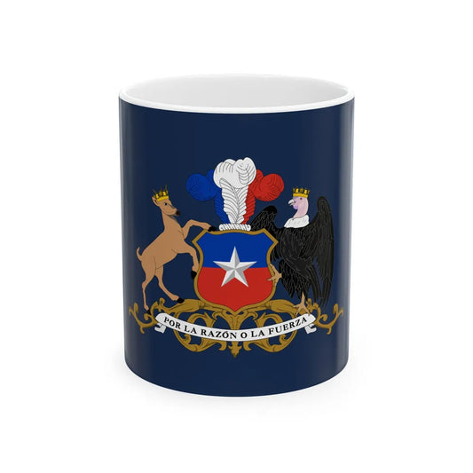 Flag of the Minister of Defence of Chile (Chile) White Coffee Mug 11oz - Go Mug Yourself