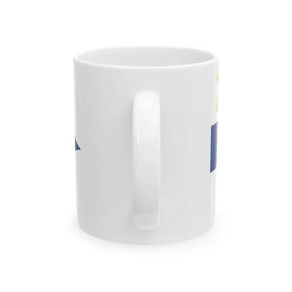 Flag of the Minister of Defence of Finland 1920-1971 (Finland) White Coffee Mug - Go Mug Yourself