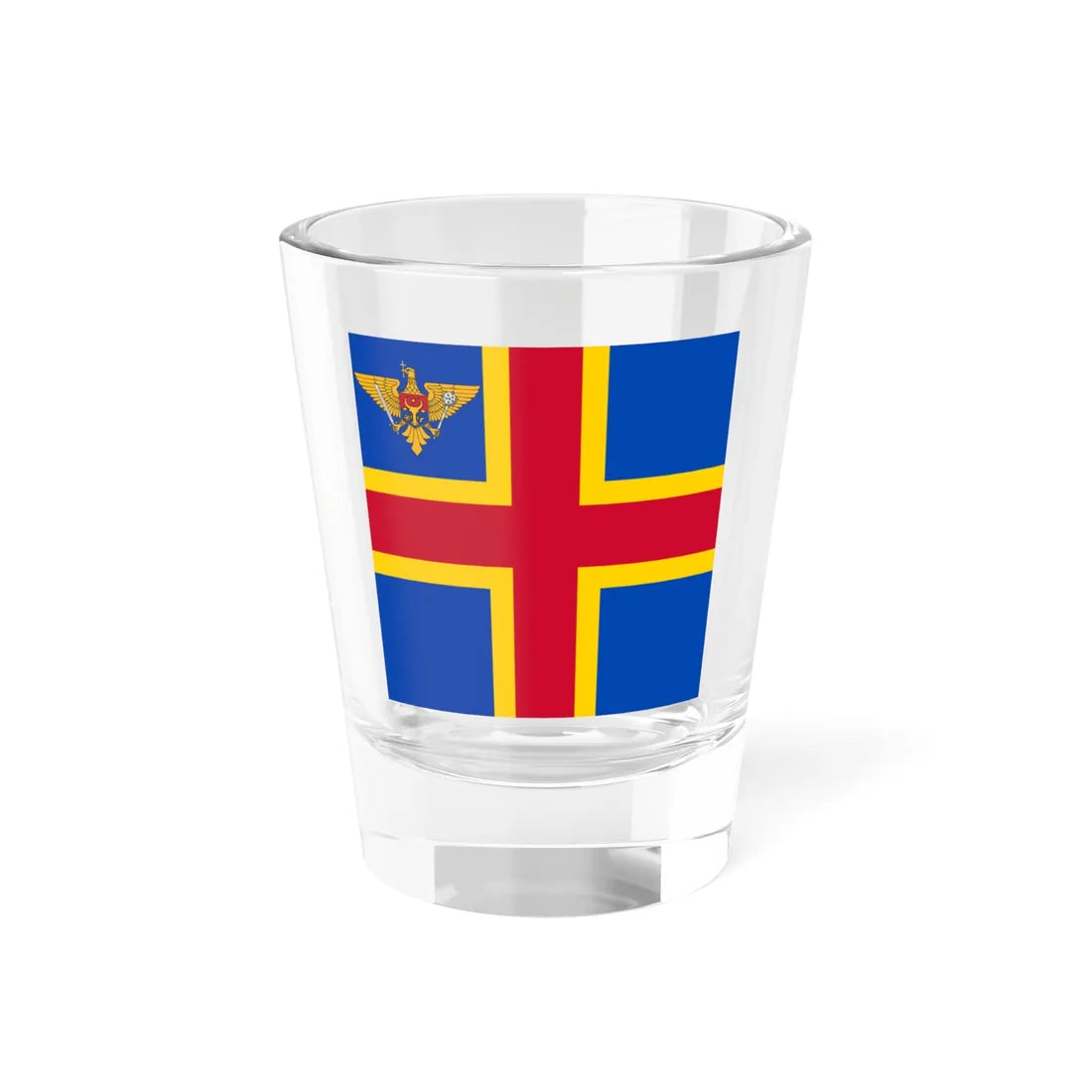Flag of the Minister of Defense of Moldova (Moldova) Shot Glass 1.5oz 1.5oz - Go Mug Yourself