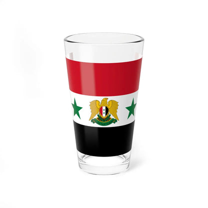 Flag of the Minister of Defense of Syria 1980-2024 (Syria) Pint Glass 16oz 16oz - Go Mug Yourself