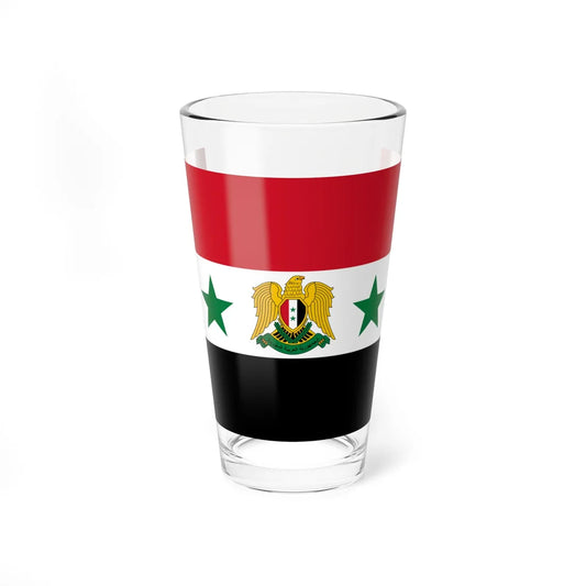 Flag of the Minister of Defense of Syria 1980-2024 (Syria) Pint Glass 16oz 16oz - Go Mug Yourself