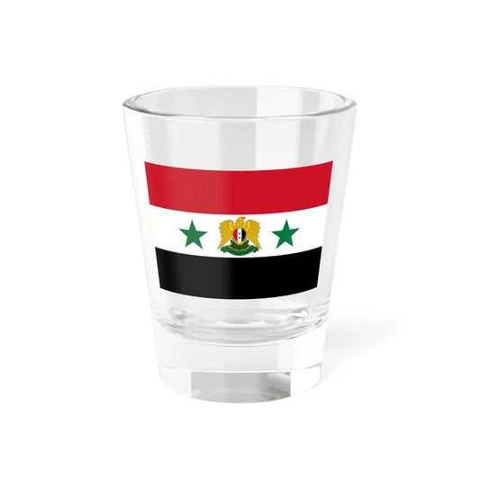 Flag of the Minister of Defense of Syria 1980-2024 (Syria) Shot Glass 1.5oz 1.5oz - Go Mug Yourself