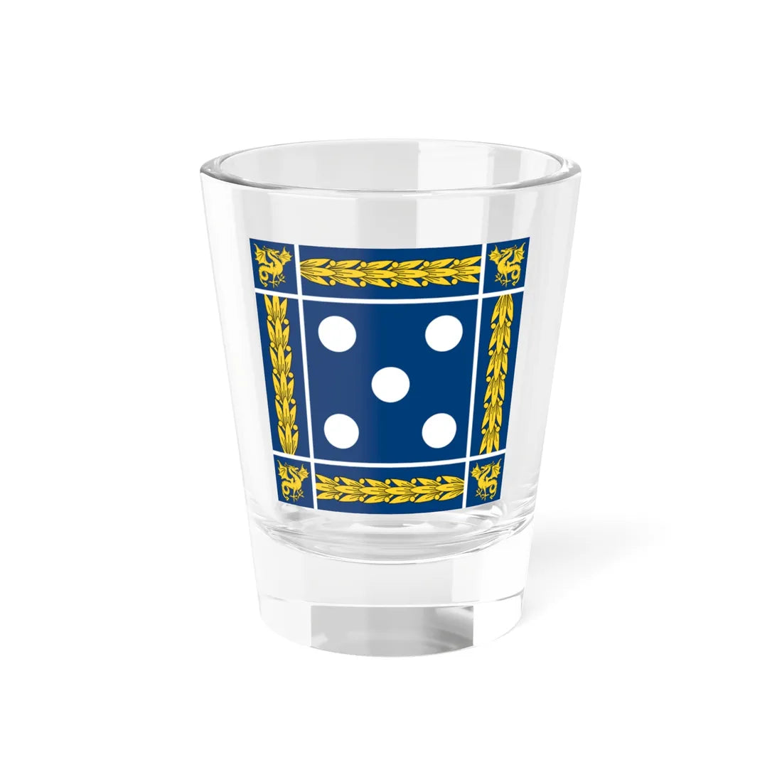 Flag of the Minister of National Defence of Portugal (Portugal) Shot Glass 1.5oz 1.5oz - Go Mug Yourself