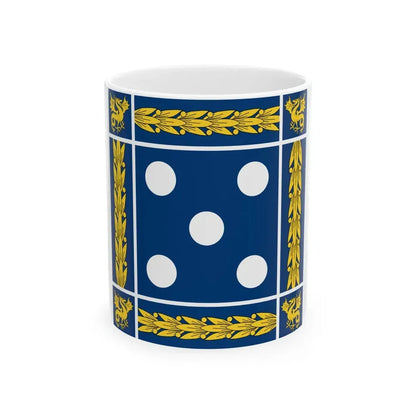 Flag of the Minister of National Defence of Portugal (Portugal) White Coffee Mug 11oz - Go Mug Yourself