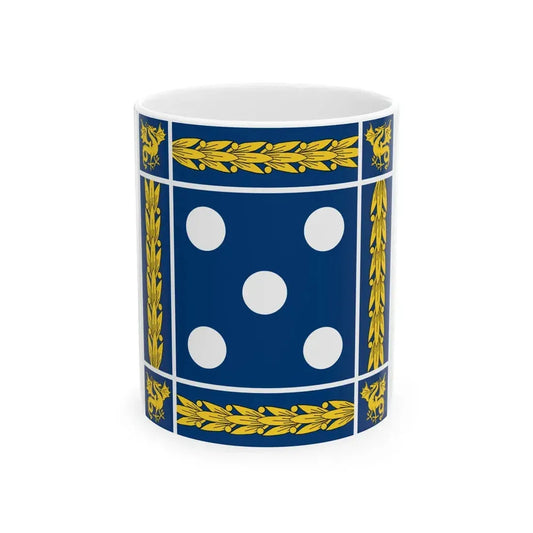 Flag of the Minister of National Defence of Portugal (Portugal) White Coffee Mug 11oz - Go Mug Yourself