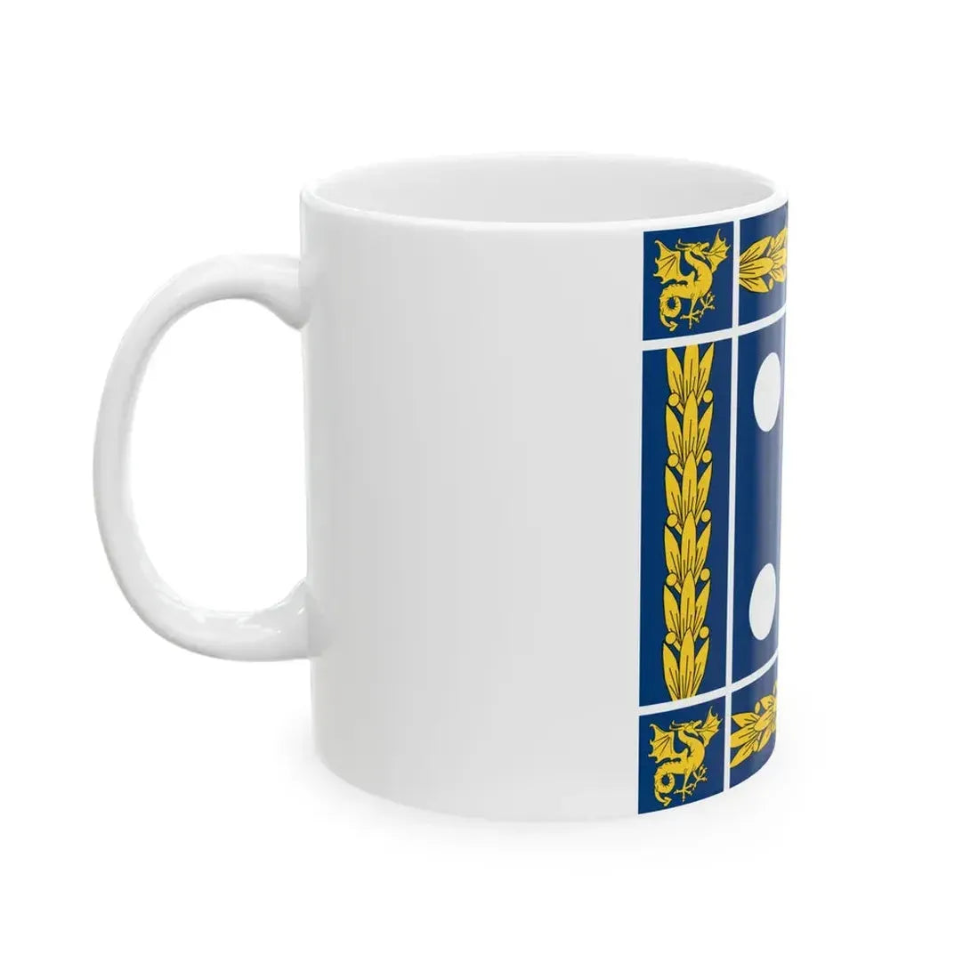 Flag of the Minister of National Defence of Portugal (Portugal) White Coffee Mug - Go Mug Yourself