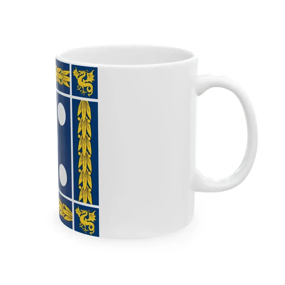 Flag of the Minister of National Defence of Portugal (Portugal) White Coffee Mug - Go Mug Yourself