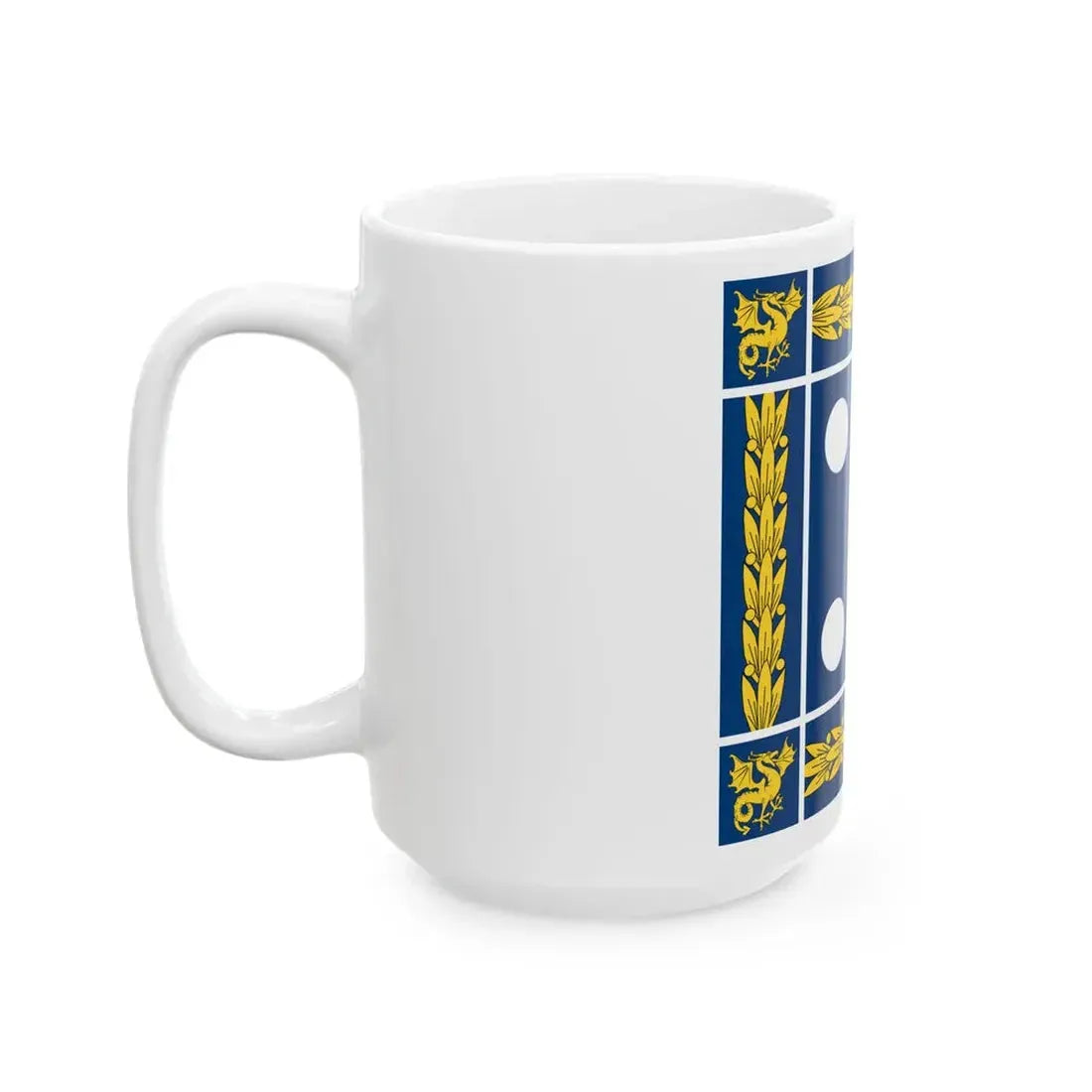 Flag of the Minister of National Defence of Portugal (Portugal) White Coffee Mug - Go Mug Yourself