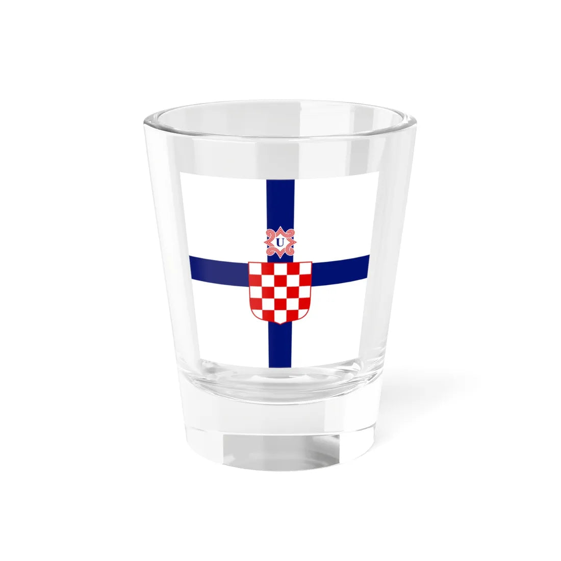 Flag of the Minister of the Armed Forces of the Independent State of Croatia (Croatia) Shot Glass 1.5oz 1.5oz - Go Mug Yourself