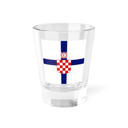 Flag of the Minister of the Armed Forces of the Independent State of Croatia (Croatia) Shot Glass 1.5oz 1.5oz - Go Mug Yourself