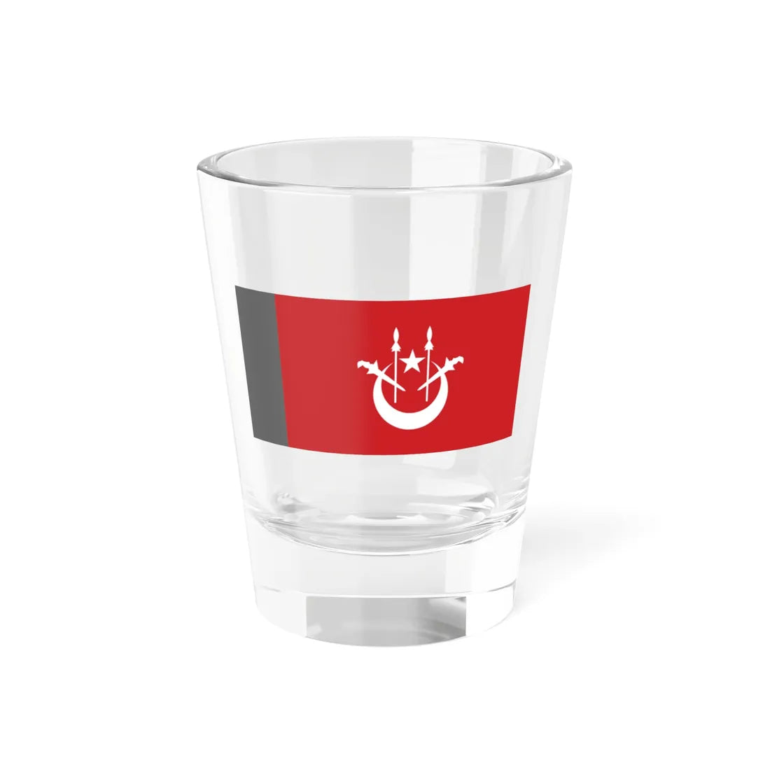 Flag of the Ministers with Portfolio of Kelantan (Malaysia) Shot Glass 1.5oz 1.5oz - Go Mug Yourself
