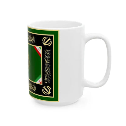 Flag of the Ministry of Defence and Armed Forces Logistics of Iran reverse (Iran) White Coffee Mug - Go Mug Yourself