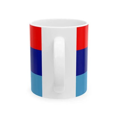 Flag of the Ministry of Defence of India (India) White Coffee Mug - Go Mug Yourself