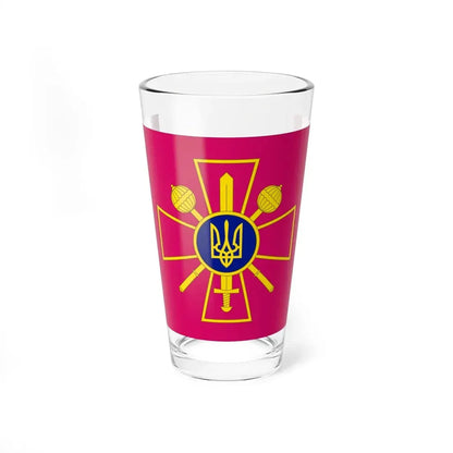Flag of the Ministry of Defence of Ukraine (Ukraine) Pint Glass 16oz 16oz - Go Mug Yourself