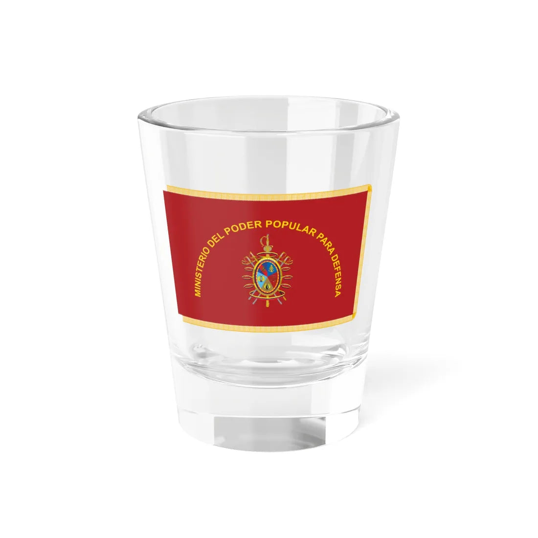 Flag of the Ministry of Defense Venezuela (Venezuela) Shot Glass 1.5oz 1.5oz - Go Mug Yourself