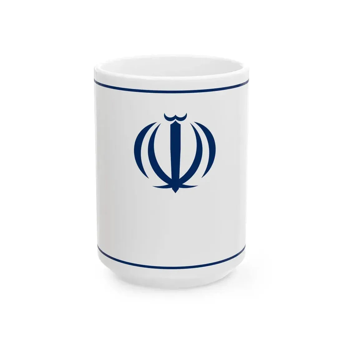 Flag of the Ministry of Economic Affairs and Finance Iran (Iran) White Coffee Mug 15oz - Go Mug Yourself