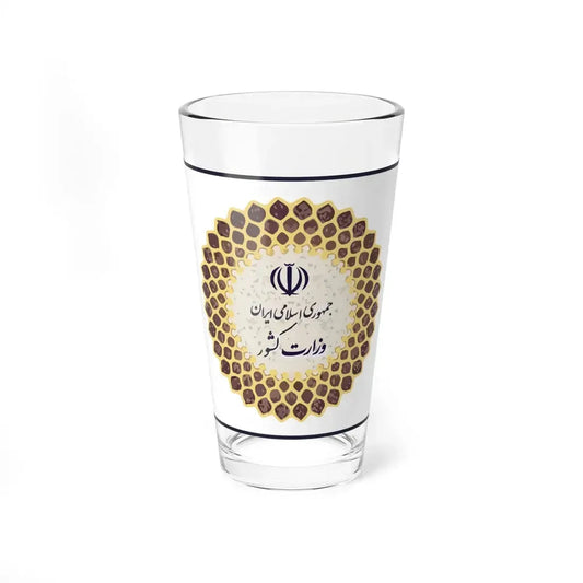 Flag of the Ministry of Interior Iran (Iran) Pint Glass 16oz 16oz - Go Mug Yourself