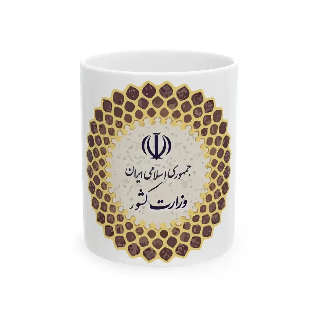 Flag of the Ministry of Interior Iran (Iran) White Coffee Mug 11oz - Go Mug Yourself