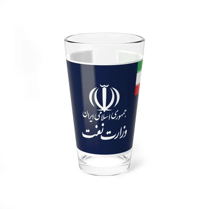 Flag of the Ministry of Petroleum Iran (Iran) Pint Glass 16oz 16oz - Go Mug Yourself