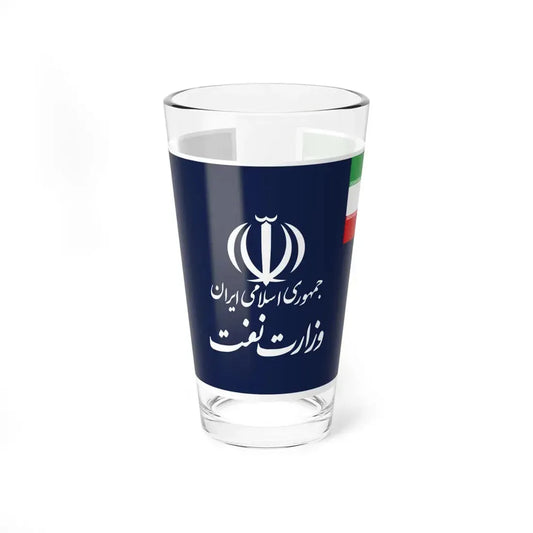 Flag of the Ministry of Petroleum Iran (Iran) Pint Glass 16oz 16oz - Go Mug Yourself