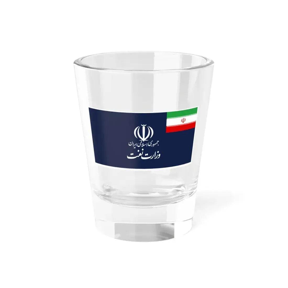 Flag of the Ministry of Petroleum Iran (Iran) Shot Glass 1.5oz 1.5oz - Go Mug Yourself
