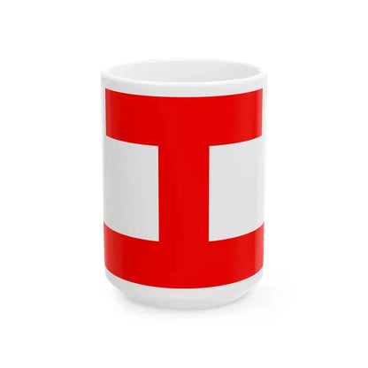 Flag of the Ministry of Public Works (Japan) White Coffee Mug 15oz - Go Mug Yourself