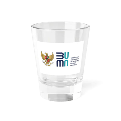 Flag of the Ministry of State Owned Enterprises of the Republic of Indonesia (Indonesia) Shot Glass 1.5oz 1.5oz - Go Mug Yourself