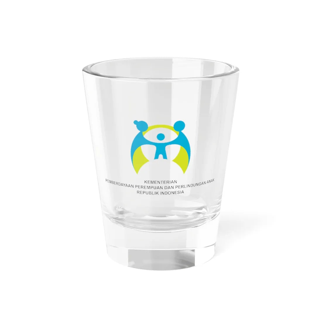 Flag of the Ministry of Women Empowerment and Child Protection of the Republic of Indonesia (Indonesia) Shot Glass 1.5oz 1.5oz - Go Mug Yourself