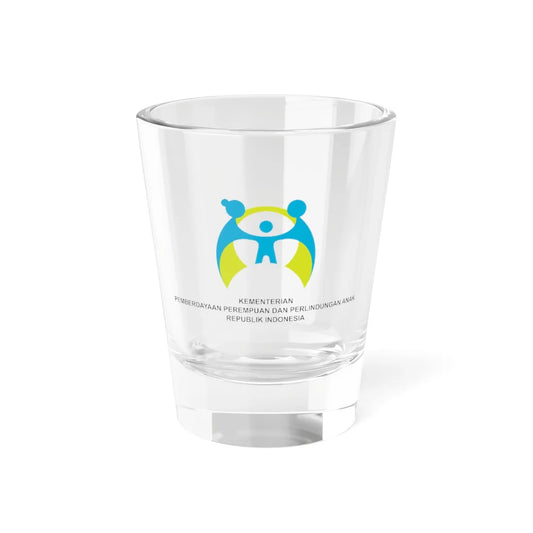 Flag of the Ministry of Women Empowerment and Child Protection of the Republic of Indonesia (Indonesia) Shot Glass 1.5oz 1.5oz - Go Mug Yourself