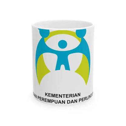Flag of the Ministry of Women Empowerment and Child Protection of the Republic of Indonesia (Indonesia) White Coffee Mug 11oz - Go Mug Yourself