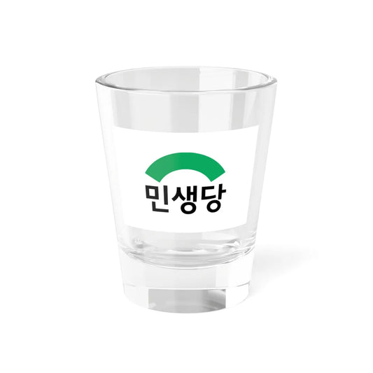 Flag of the Minsaeng Party (Korea) Shot Glass 1.5oz 1.5oz - Go Mug Yourself