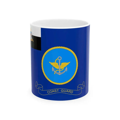 Flag of the MNDF Coast Guard (Maldives) White Coffee Mug 11oz - Go Mug Yourself