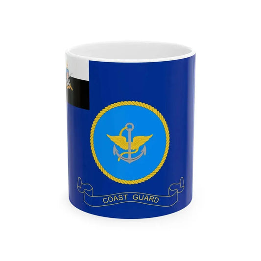 Flag of the MNDF Coast Guard (Maldives) White Coffee Mug 11oz - Go Mug Yourself