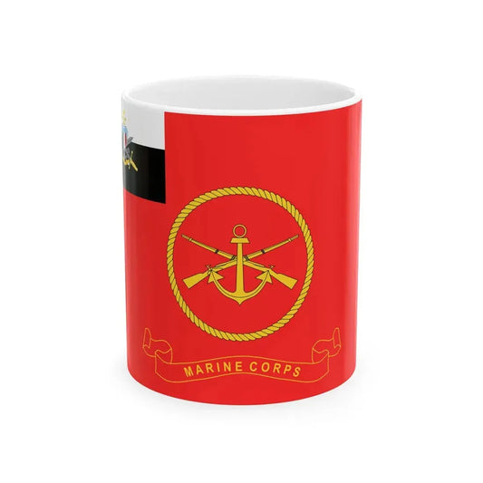 Flag of the MNDF Marine Corps (Maldives) White Coffee Mug 11oz - Go Mug Yourself
